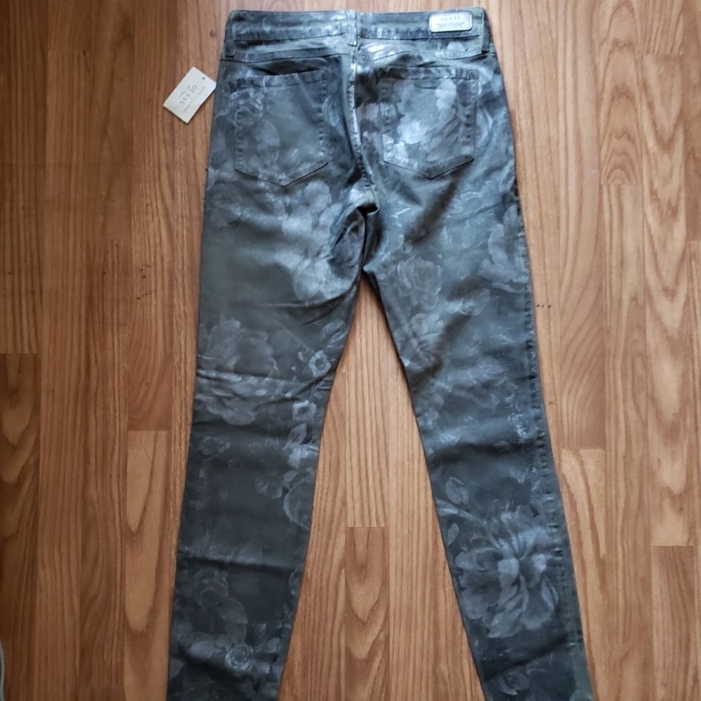 GUESS WOMENS  BRITTNEY SKINNY ANKLE COATED JEAN - Picture 4 of 7